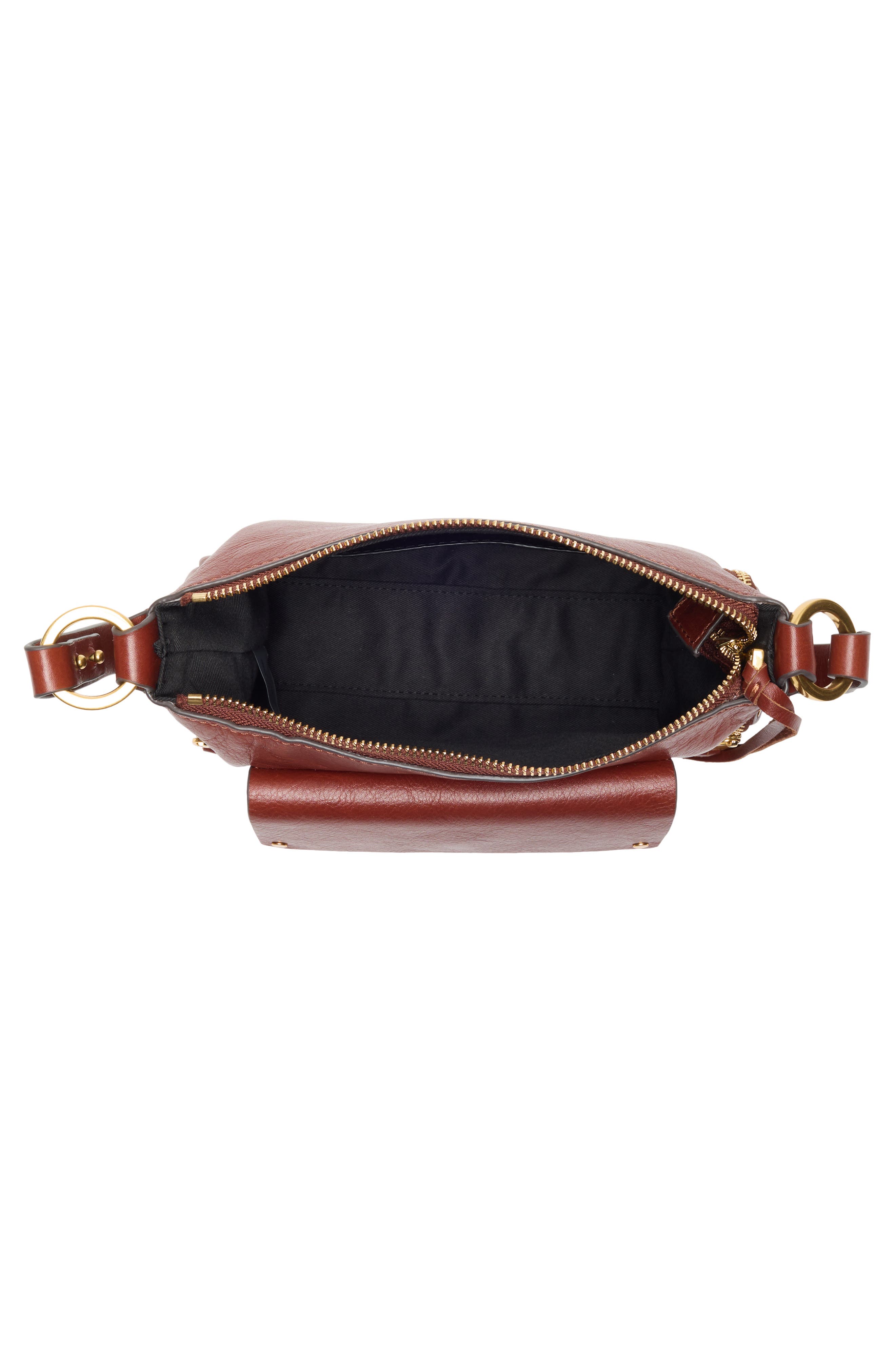 Rebecca Minkoff Mini Mab Leather Shoulder Bag, Alternate, color, Sienna