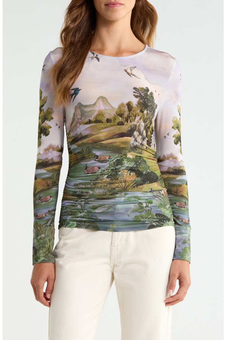 Countryside Landscape Top, Main, color, GREEN