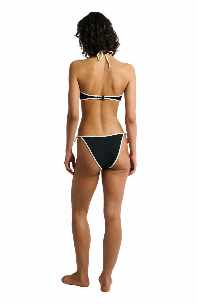 Onia Cleo Bikini Bottom, Alternate, color, Black/Egret