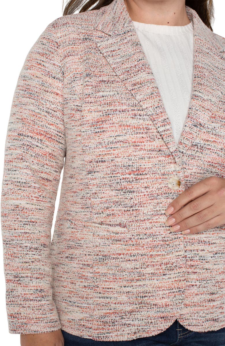 Liverpool Los Angeles Bouclé Fitted Blazer, Alternate, color, Lava Flw Boucle