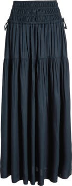 Elan Smocked Cover-Up Midi Skirt