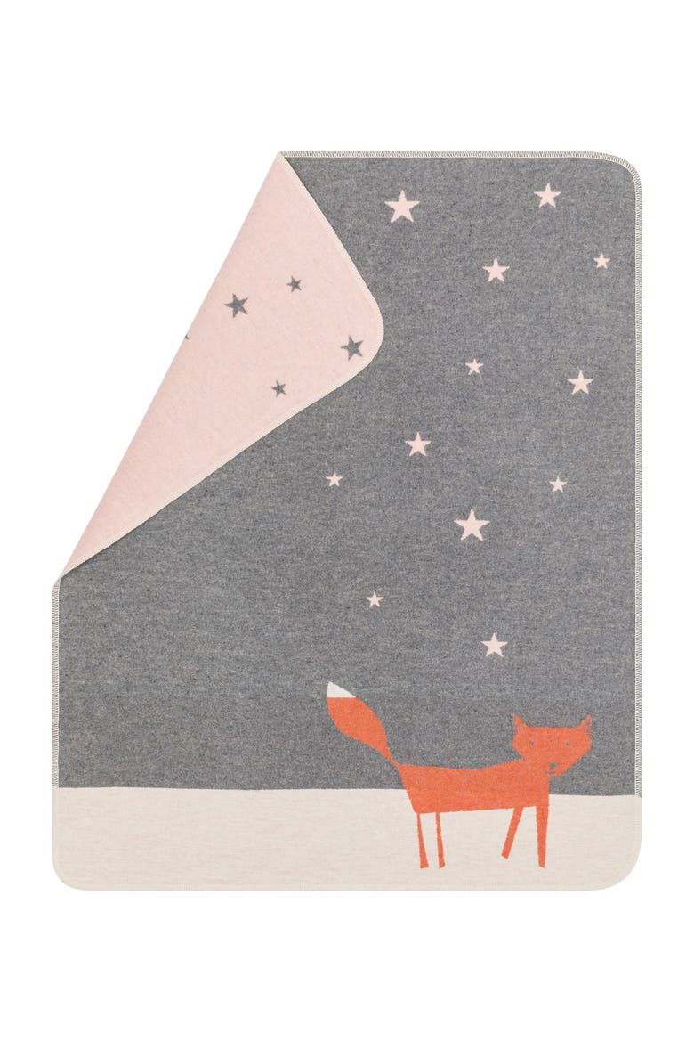Juwel Fox Under Starry Skies Baby Blanket, Main, color, Grey