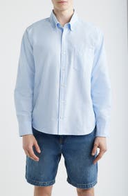 Corridor Light Blue Cotton Button-Down Oxford Shirt