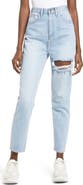 Endless Rose Ripped High Waist Ankle Jeans