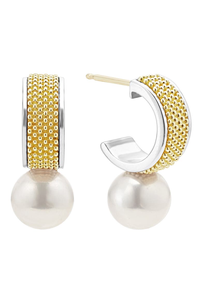 Luna Freshwater Pearl Lux Hoop Earrings video