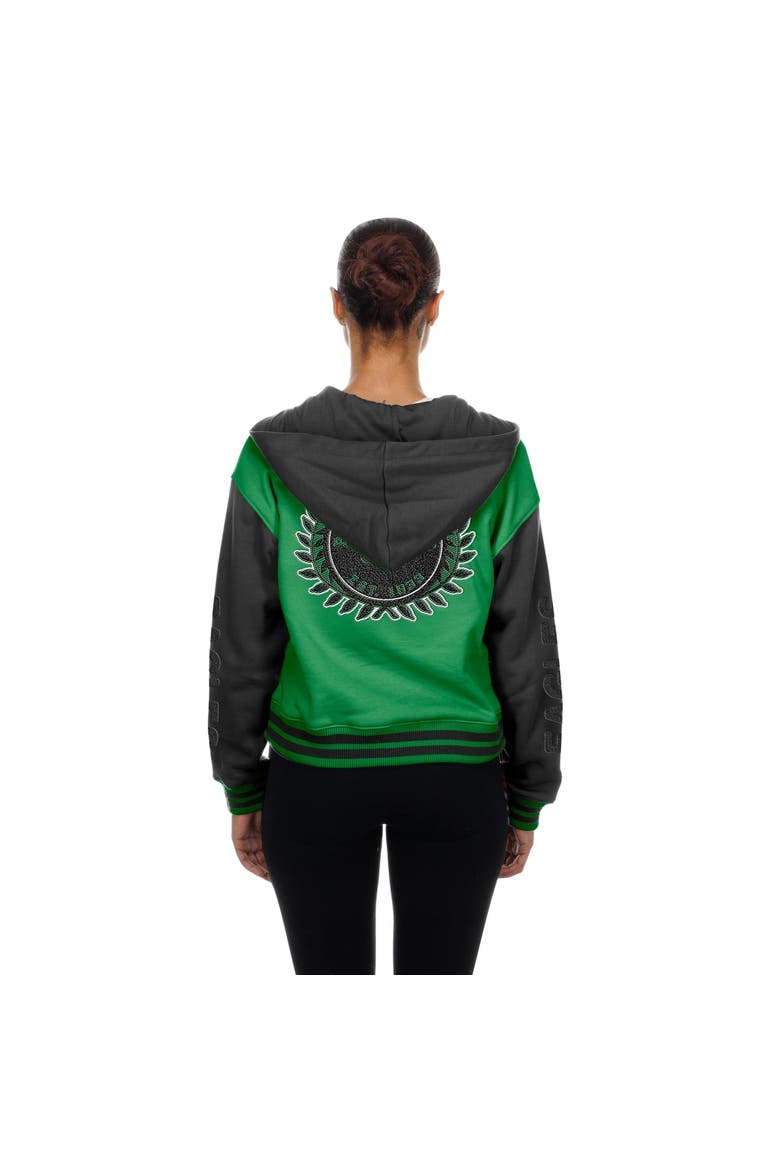 Women's New Era  Kelly Green Philadelphia Eagles Throwback Full-Snap Hooded Jacket, Alternate, color, Kelly Green
