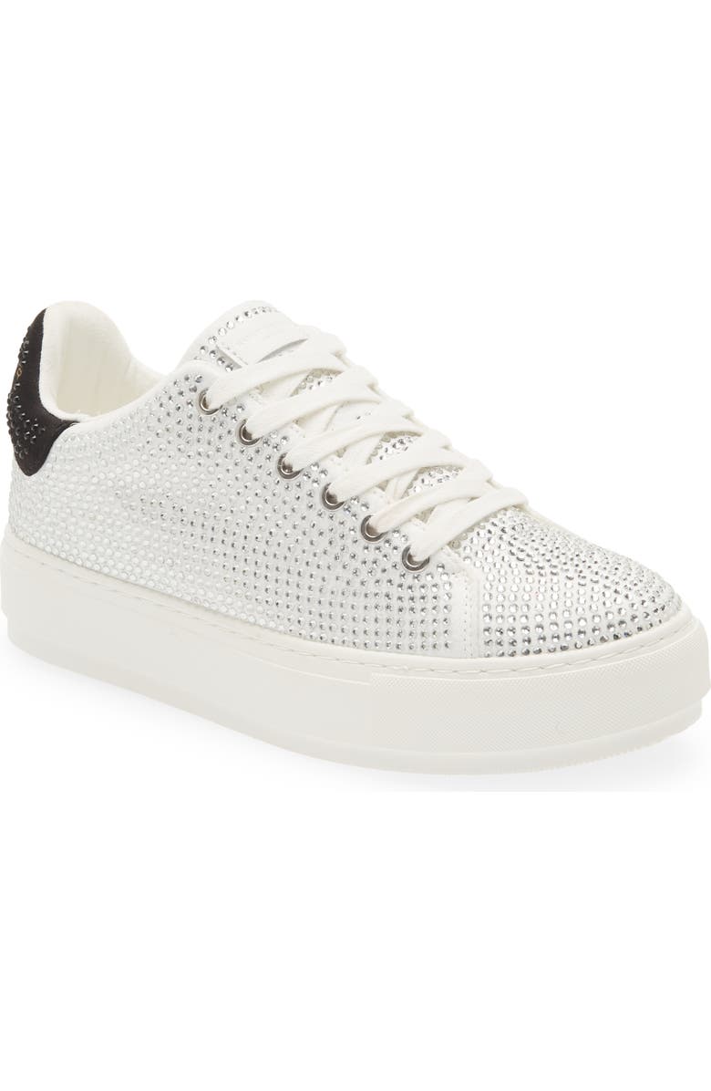 Kurt Geiger London Laney Crystal Platform Sneaker, Main, color, White