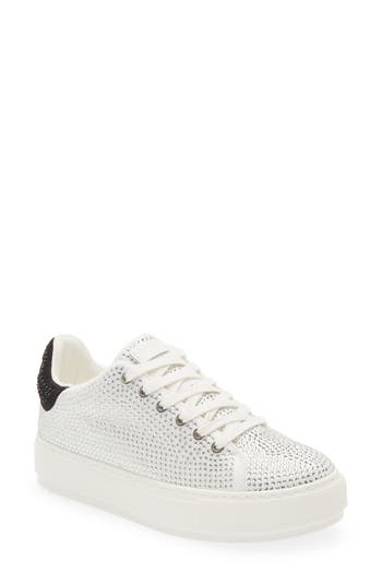 Kurt Geiger London Laney Crystal Platform Sneaker In White