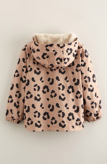 Kids' Print Faux Fur Lined Hooded Jacket