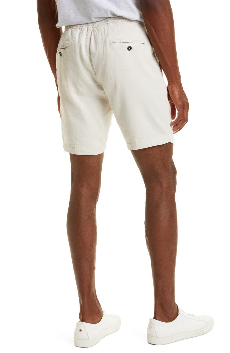Thom Sweeney Men's Drawstring Waist Linen Blend Shorts, Alternate, color, 