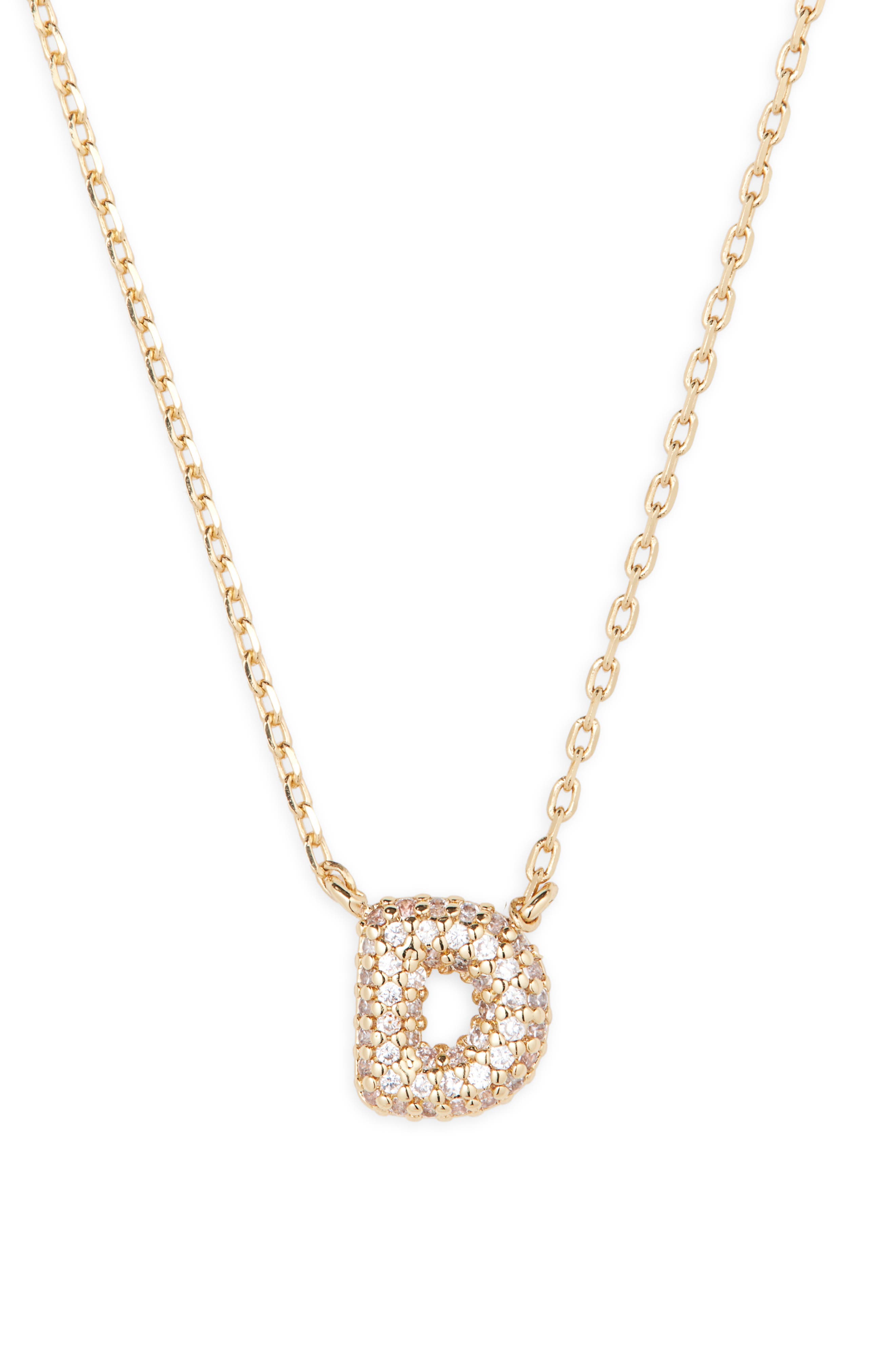 BP. Pavé Crystal Initial Necklace