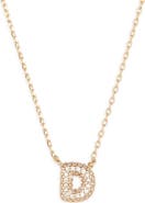 BP. Pavé Crystal Initial Necklace
