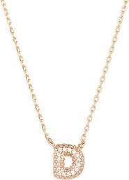 BP. Pavé Crystal Initial Necklace