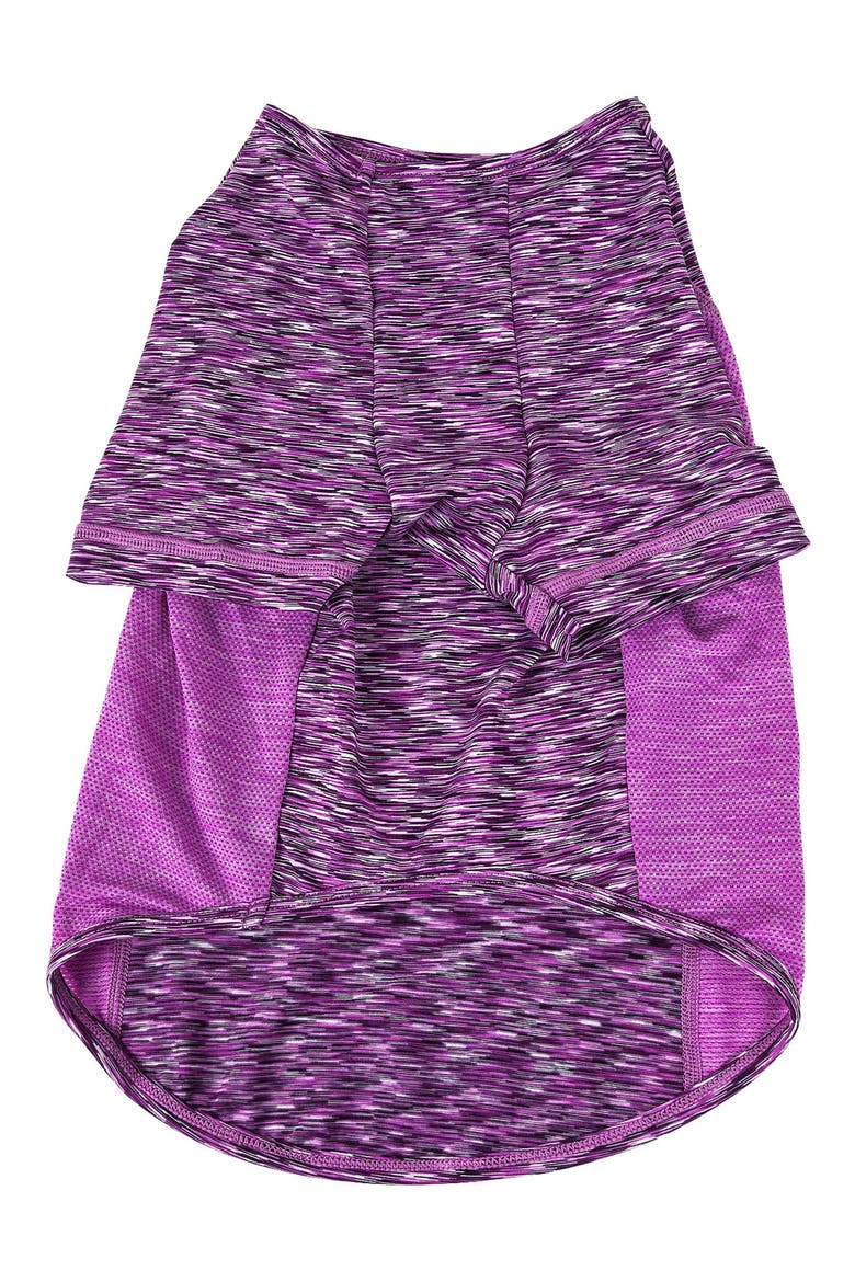 ACTIVE Warf-Speed Heathered Tone-on-Tone T-Shirt, Alternate, color, PURPLE HEATHER AND PURPLE