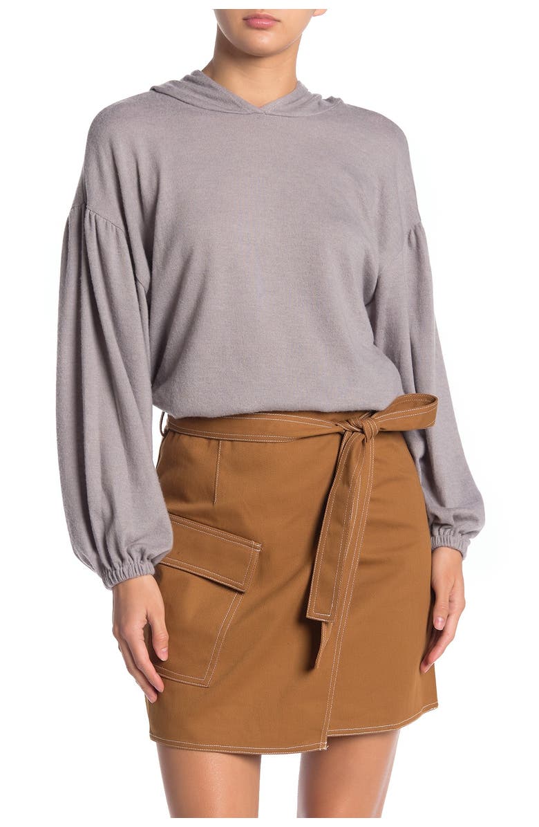 All in Favor Hooded Brushed Rib Sweater, Main, color, 