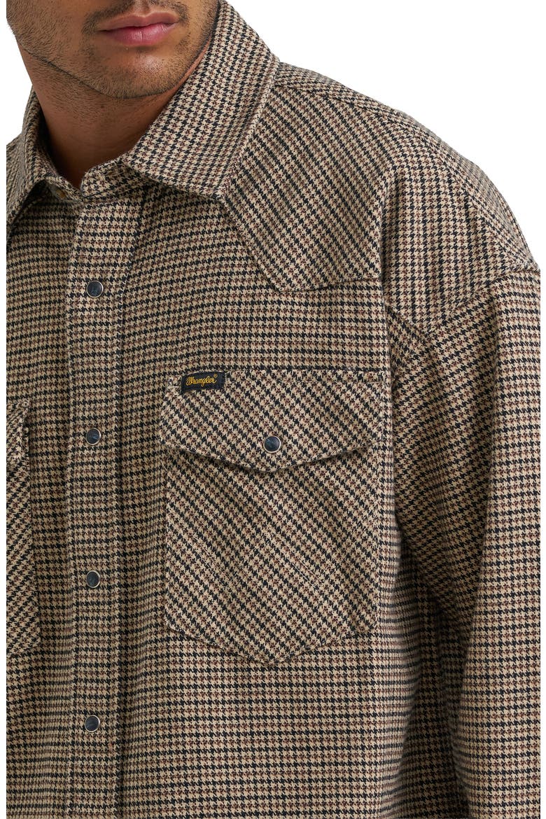 Patterned Long Sleeve Button Up Shirt, Alternate, color, MOJAVE HEATHER