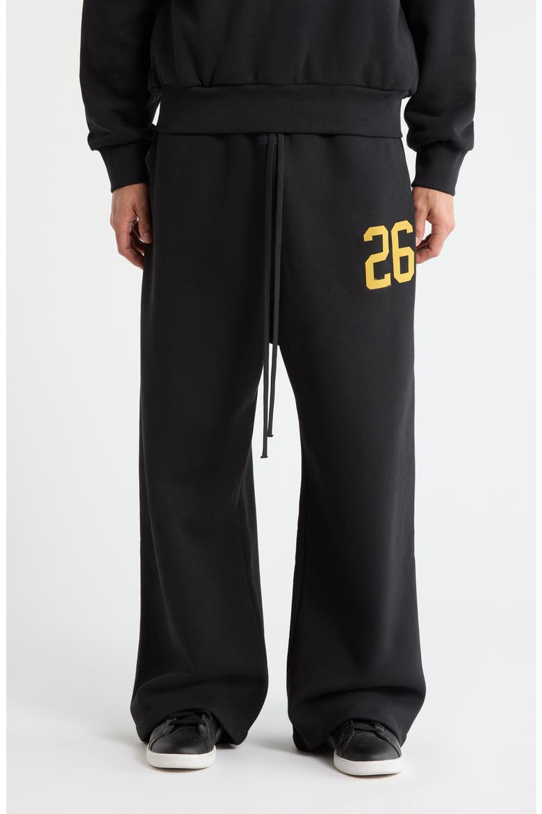 Lounge Core Fleece Wide Leg Sweatpants, Main, color, VINTAGE BLACK