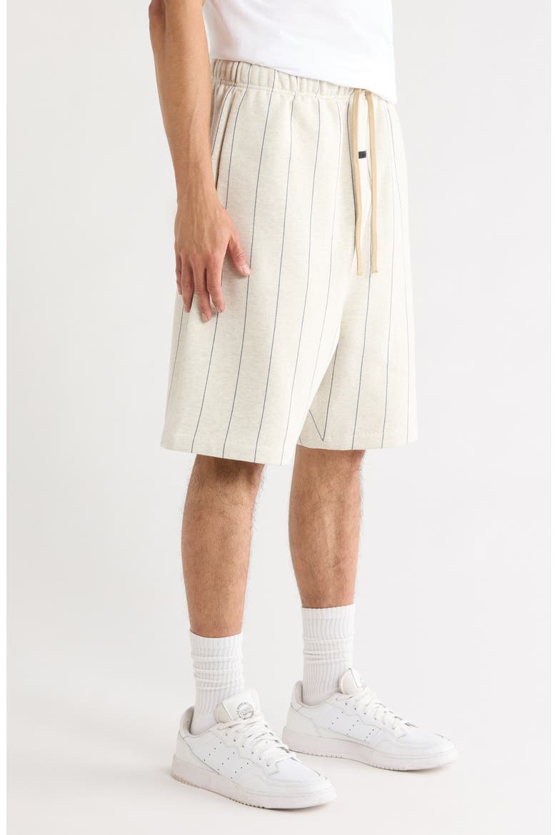 x MLB Yankees '90s Drawstring Cotton Blend Sweat Shorts, Alternate, color, OATMEAL HEATHER/ PINSTRIPES