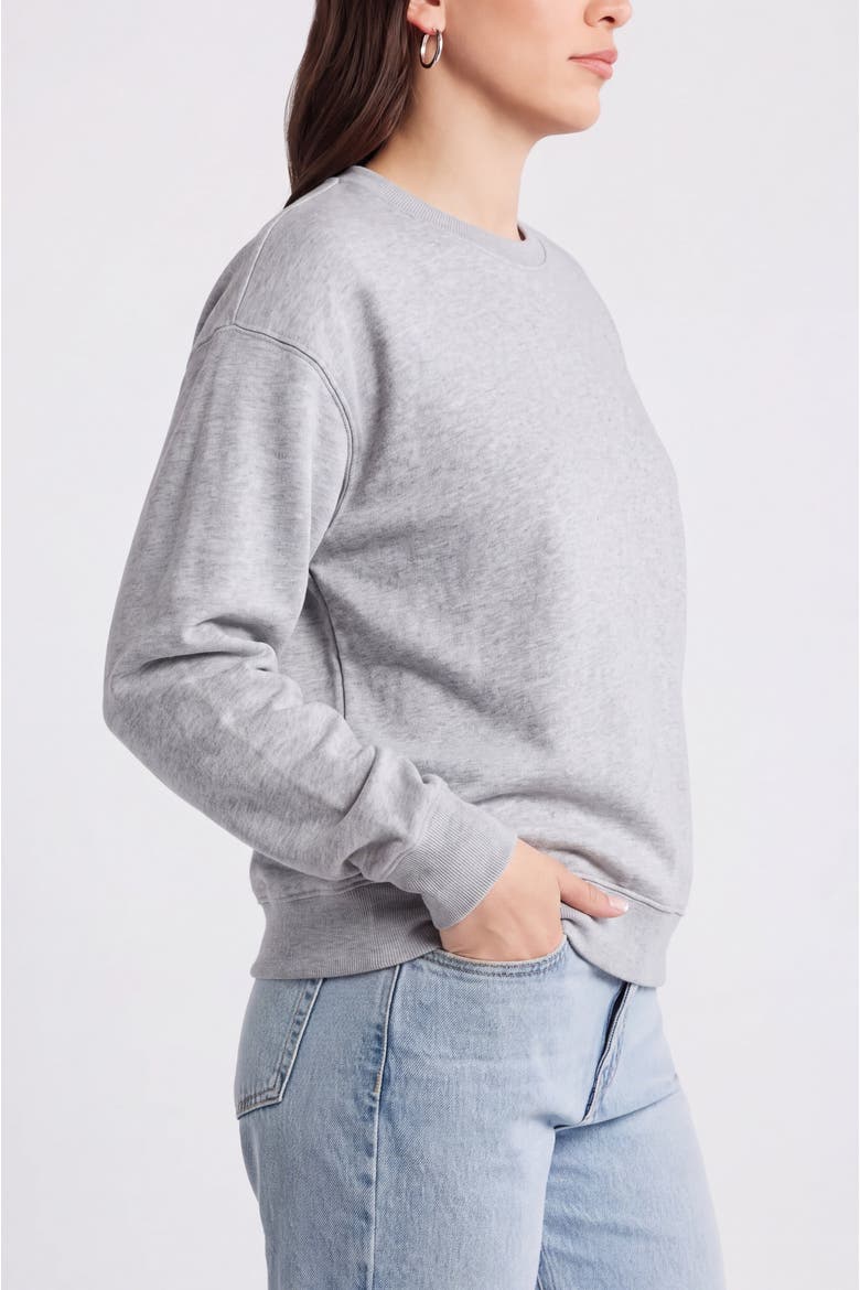 Regular Fit Long Sleeve Crewneck Sweatshirt, Alternate, color, Grey