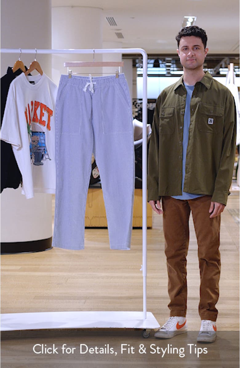 Seersucker Drawstring Chef Pants, sales video thumbnail