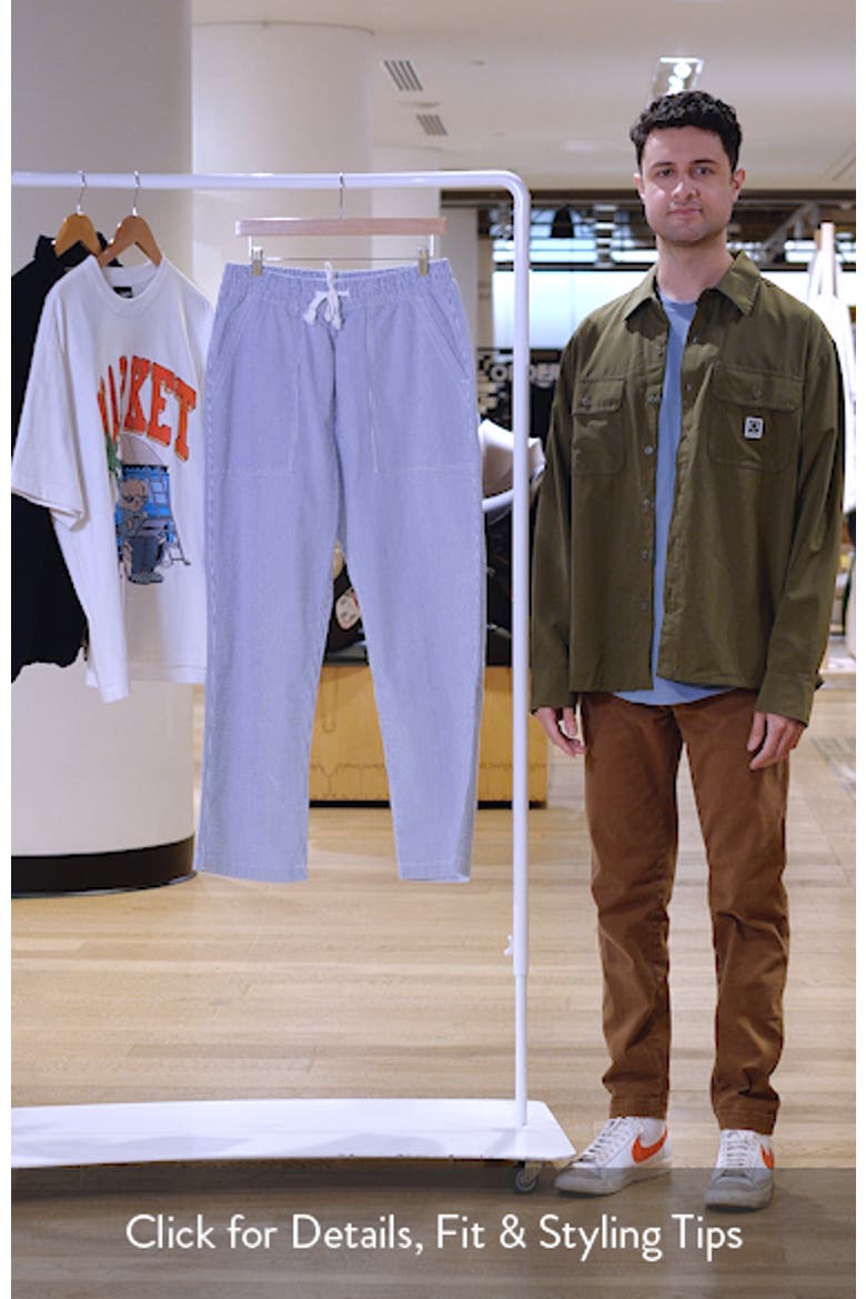Seersucker Drawstring Chef Pants video