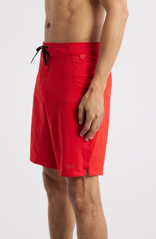 Florence Standard Issue Water Repellent Board Shorts In Racing Red