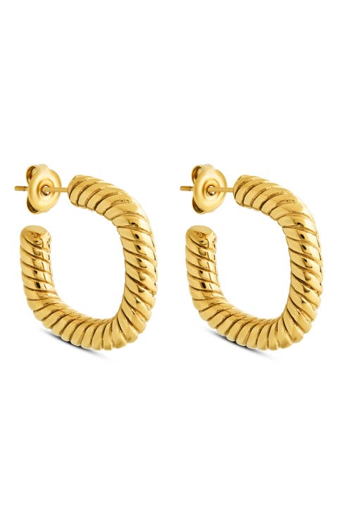 Quincy Twisted Hoop Earrings