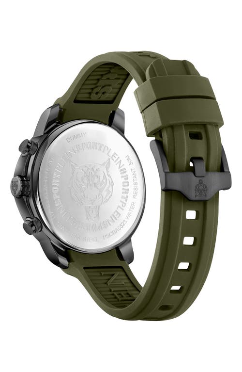 Philipp Plein Sport Camo Dial Three-hand Quartz Silicone Strap Watch, 43mm
