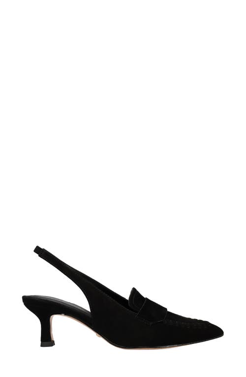 Pelle Moda Keagen Pointed Toe Slingback Pump In Black