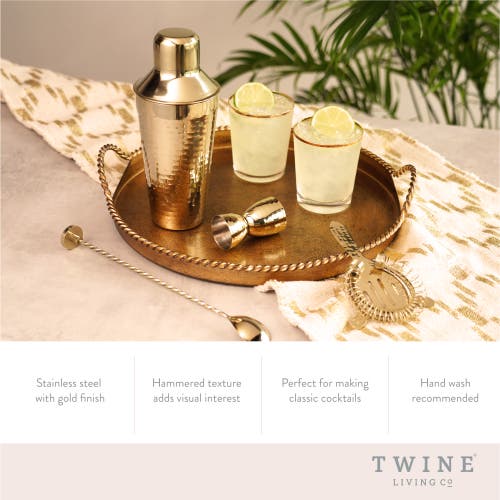 Twine Hammered Barware Set