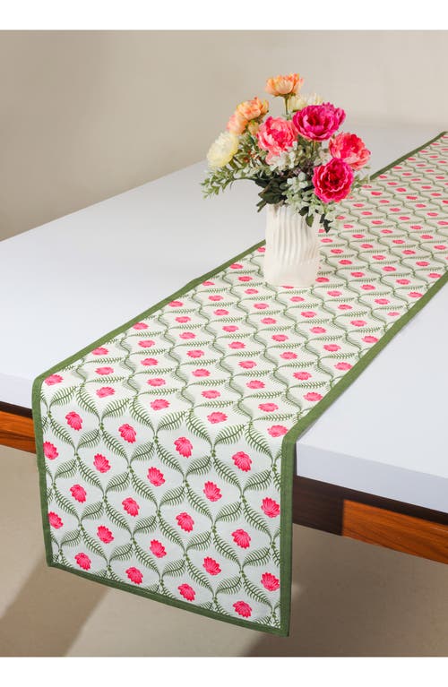 Tiramisu Print Cotton Table Runner In Multi