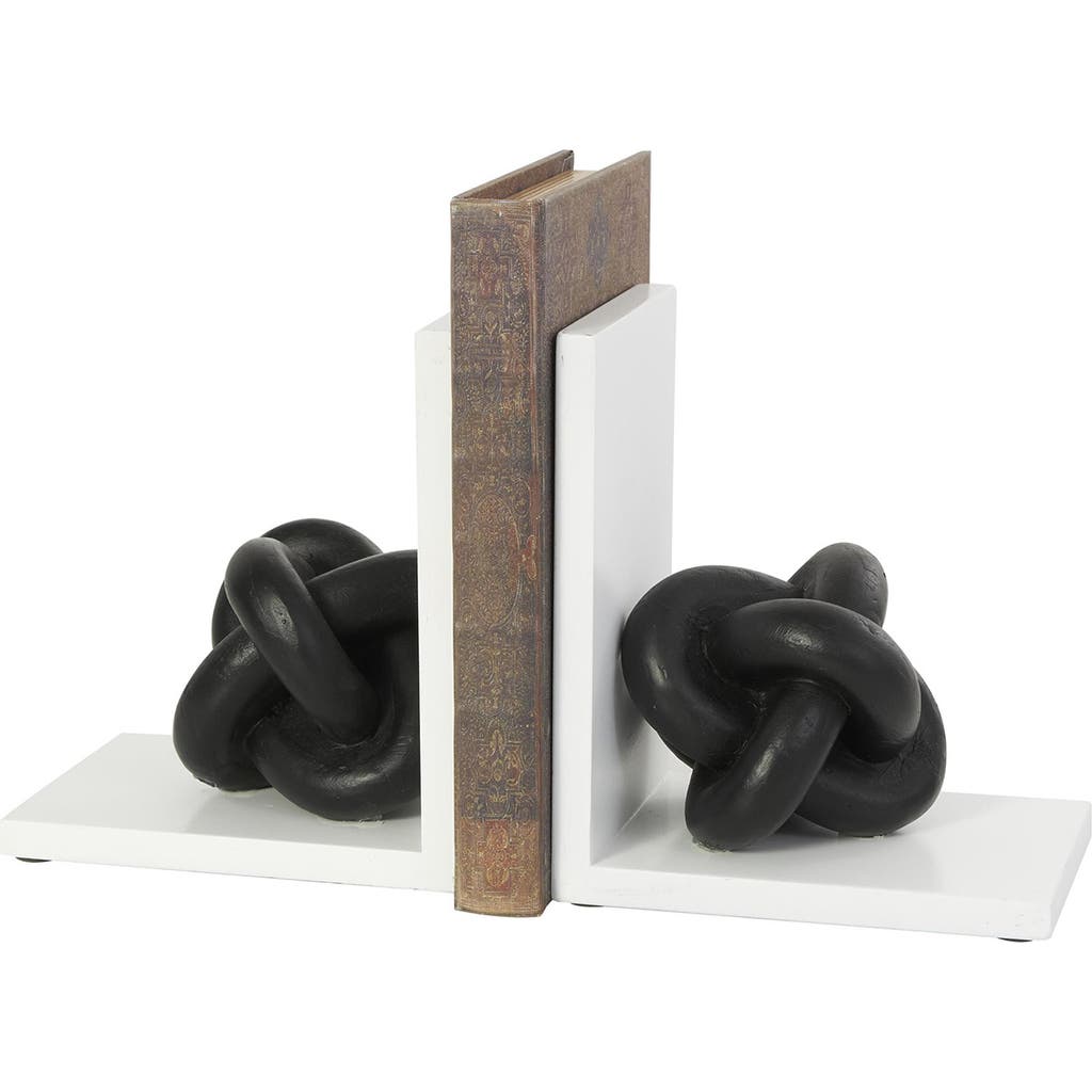 Uma Contemporary Set Of 2 Bookends In Black