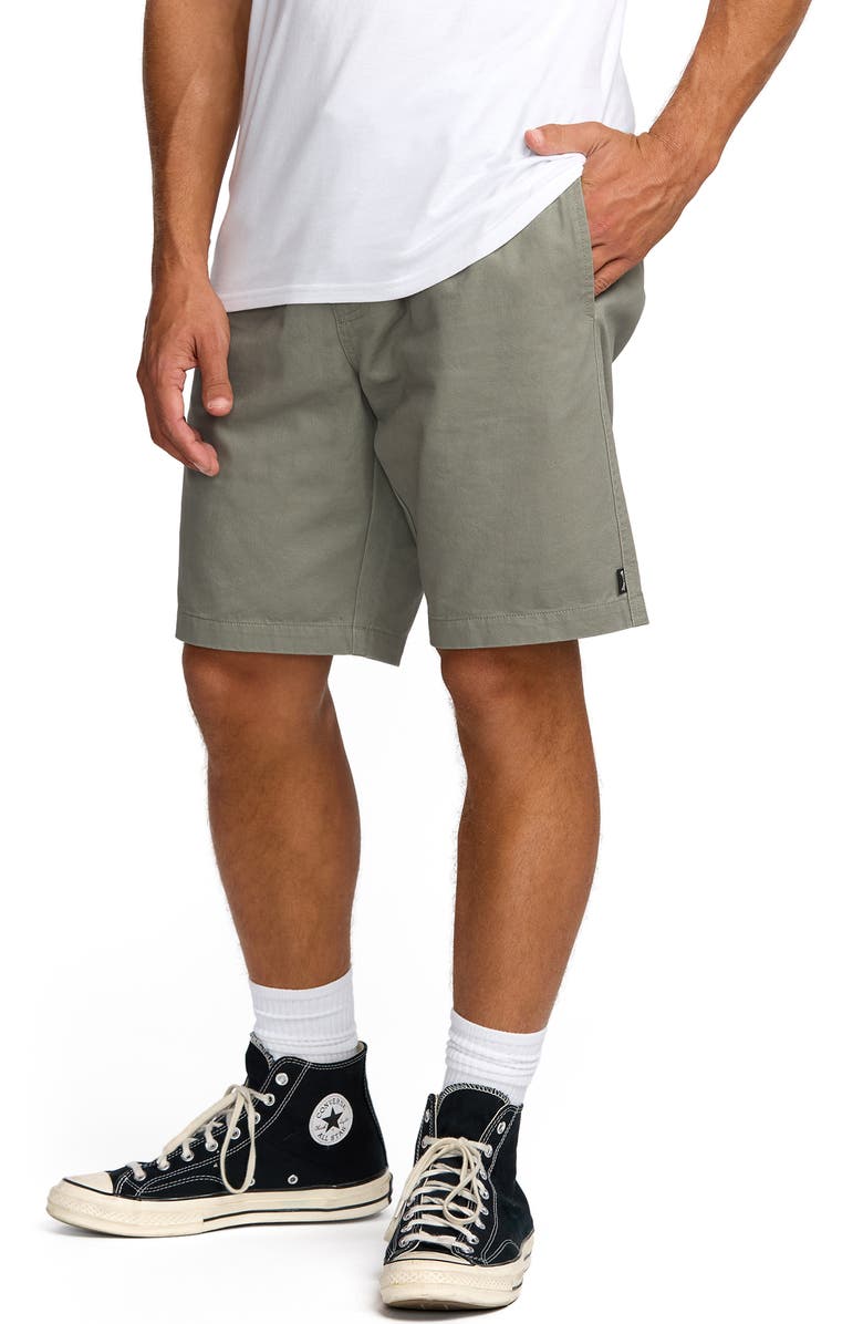 Billabong Larry Layback Twill Drawstring Shorts, Alternate, color, Green Ash