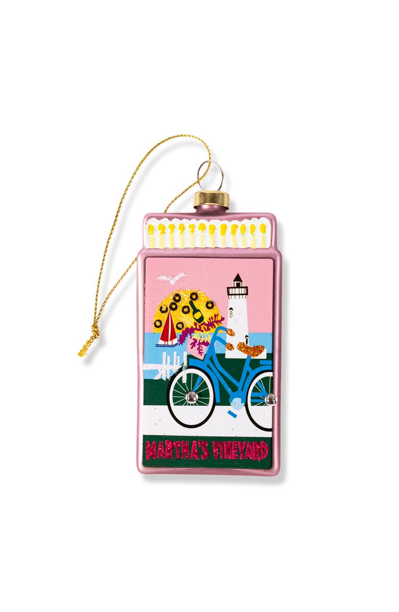 Furbish Matchbook Ornament - Martha's Vineyard, Main, color, Pink