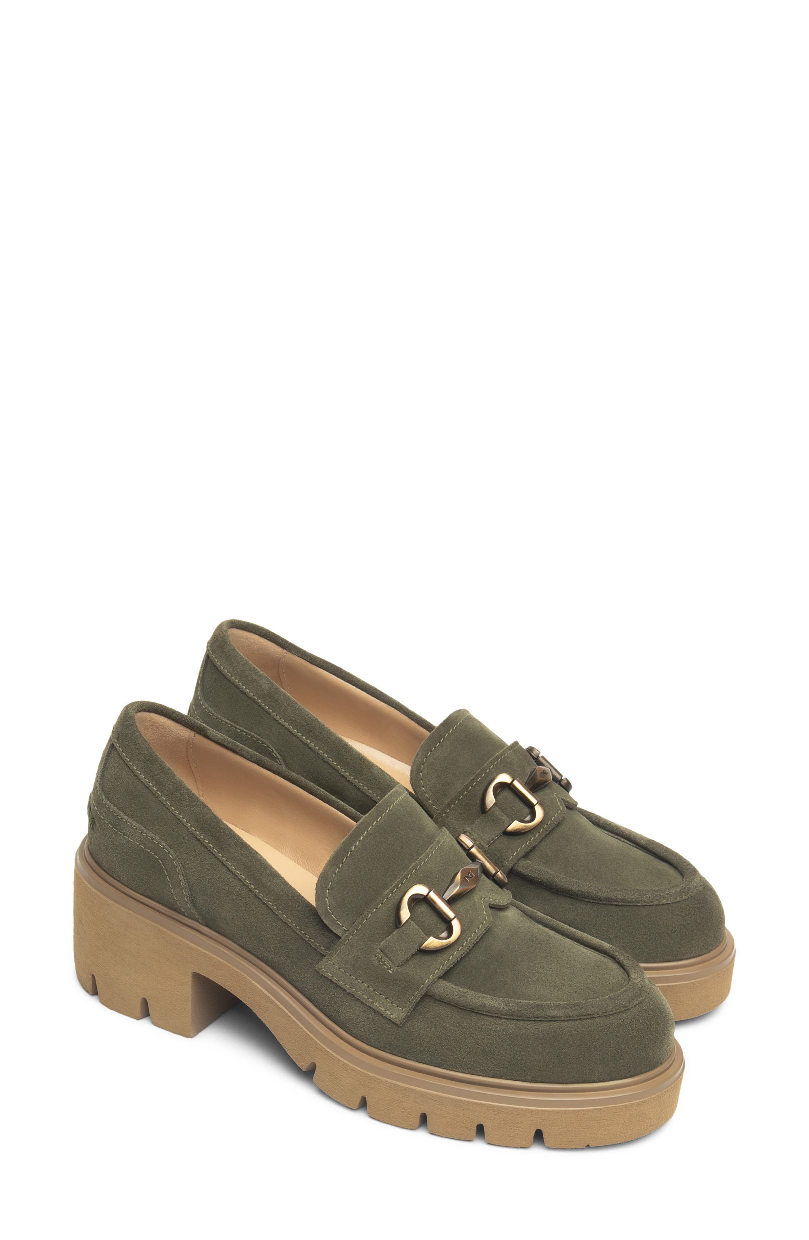 Lug Sole Loafer, Main, color, OLIVE