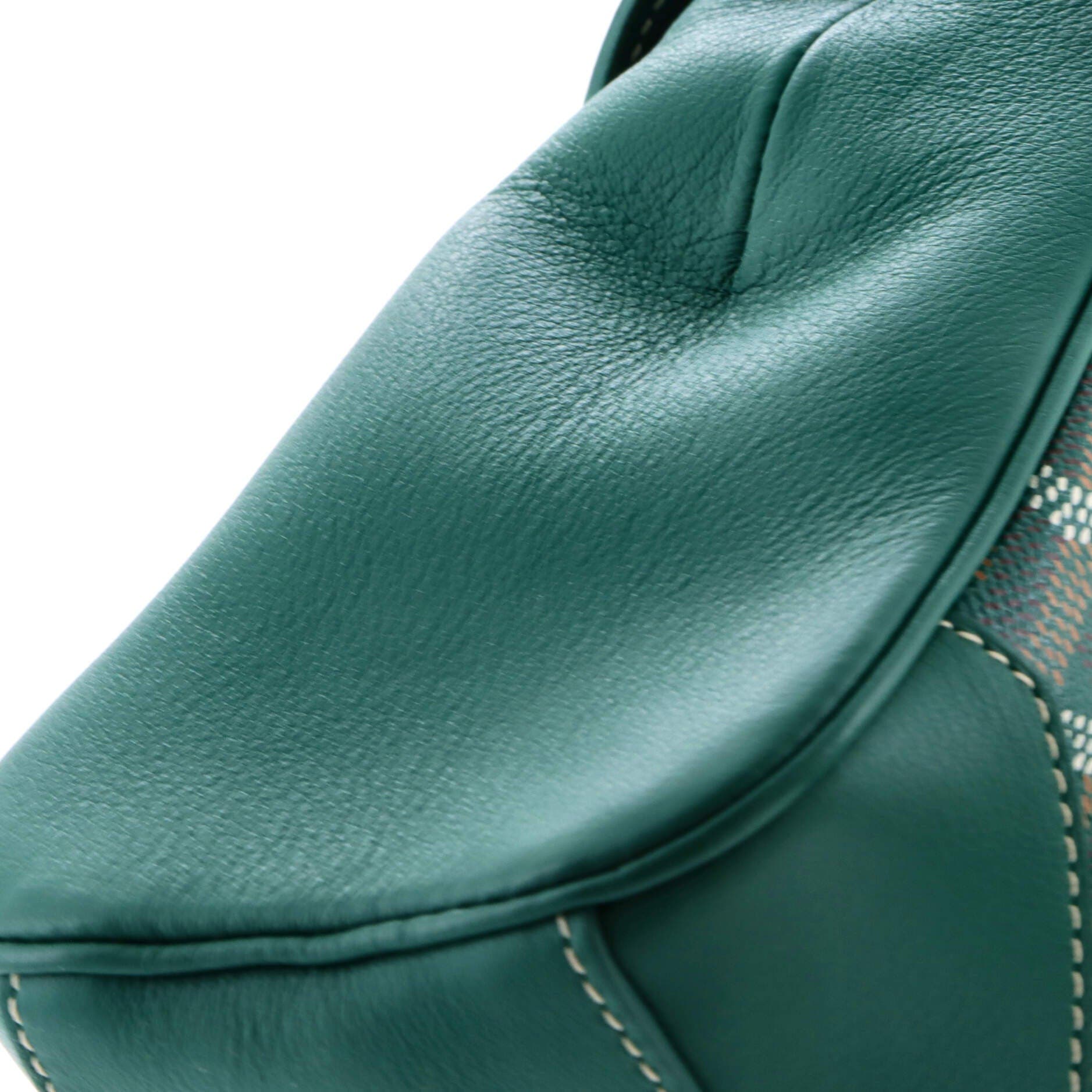 Pre-Owned Goyard Saigon Top Handle Bag Coated Canvas with Leather Mini, Alternate, color, Green