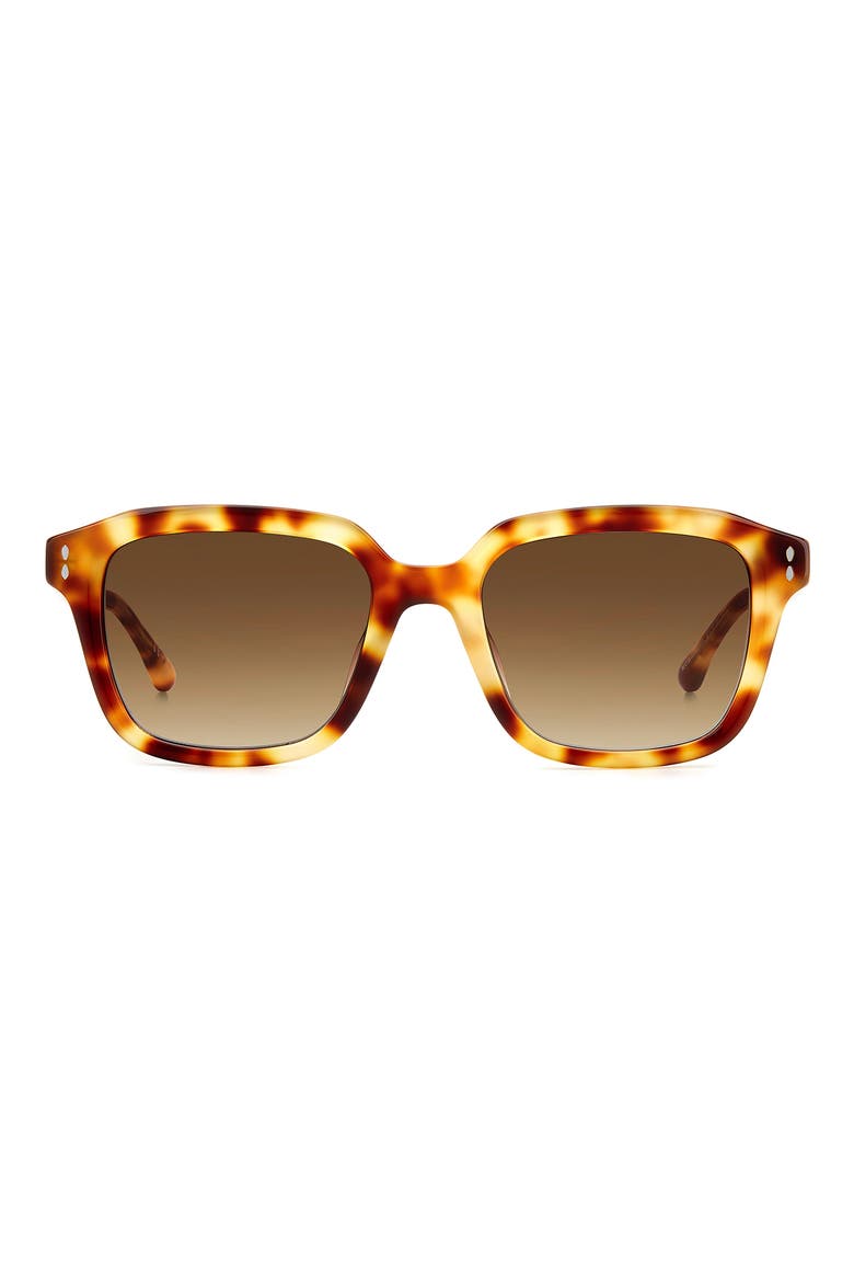 52mm Square Sunglasses, Main, color, HAVANA HONEY
