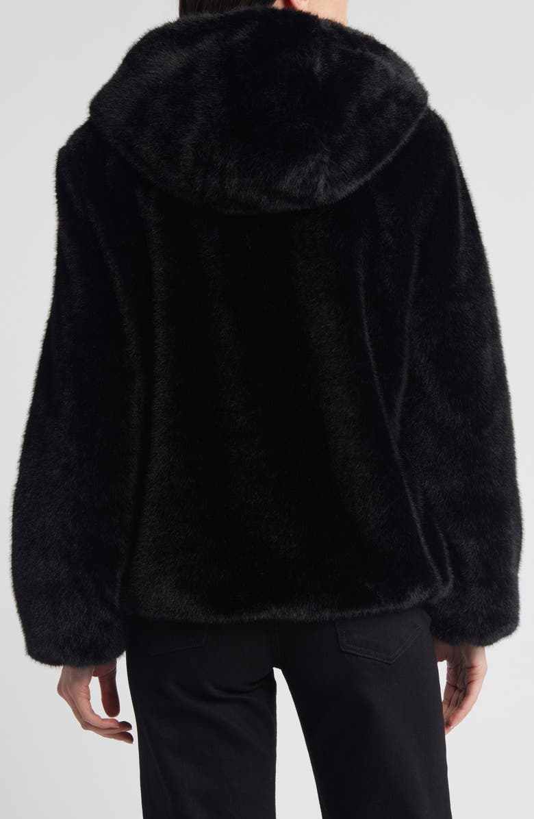 Via Spiga Hooded Faux Fur Jacket, Alternate, color,
