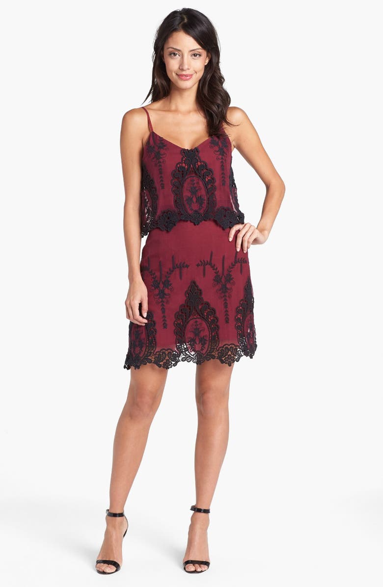 Dolce Vita Tiered Crinkled Silk Dress, Main, color, 