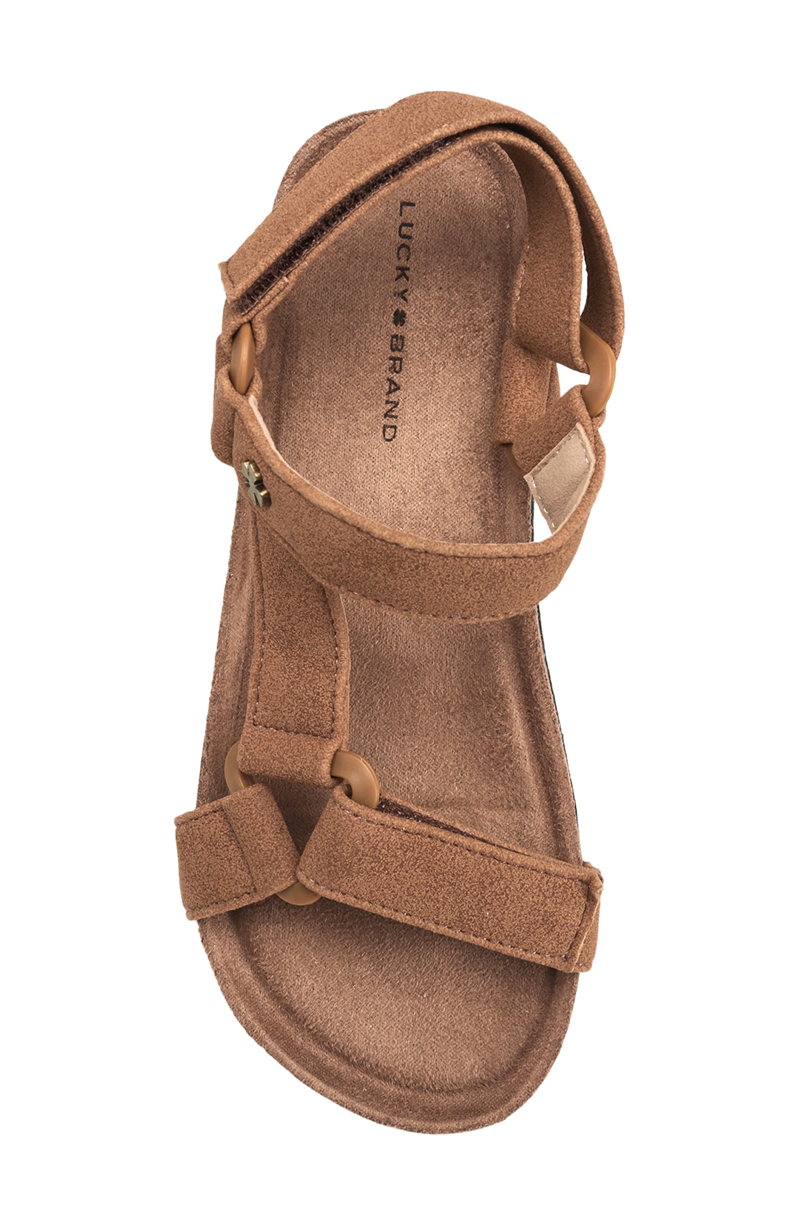 Lucky Brand Kids' Double Strap Cork Sandal, Alternate, color, Tan