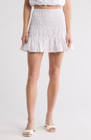 Leith Smocked Miniskirt