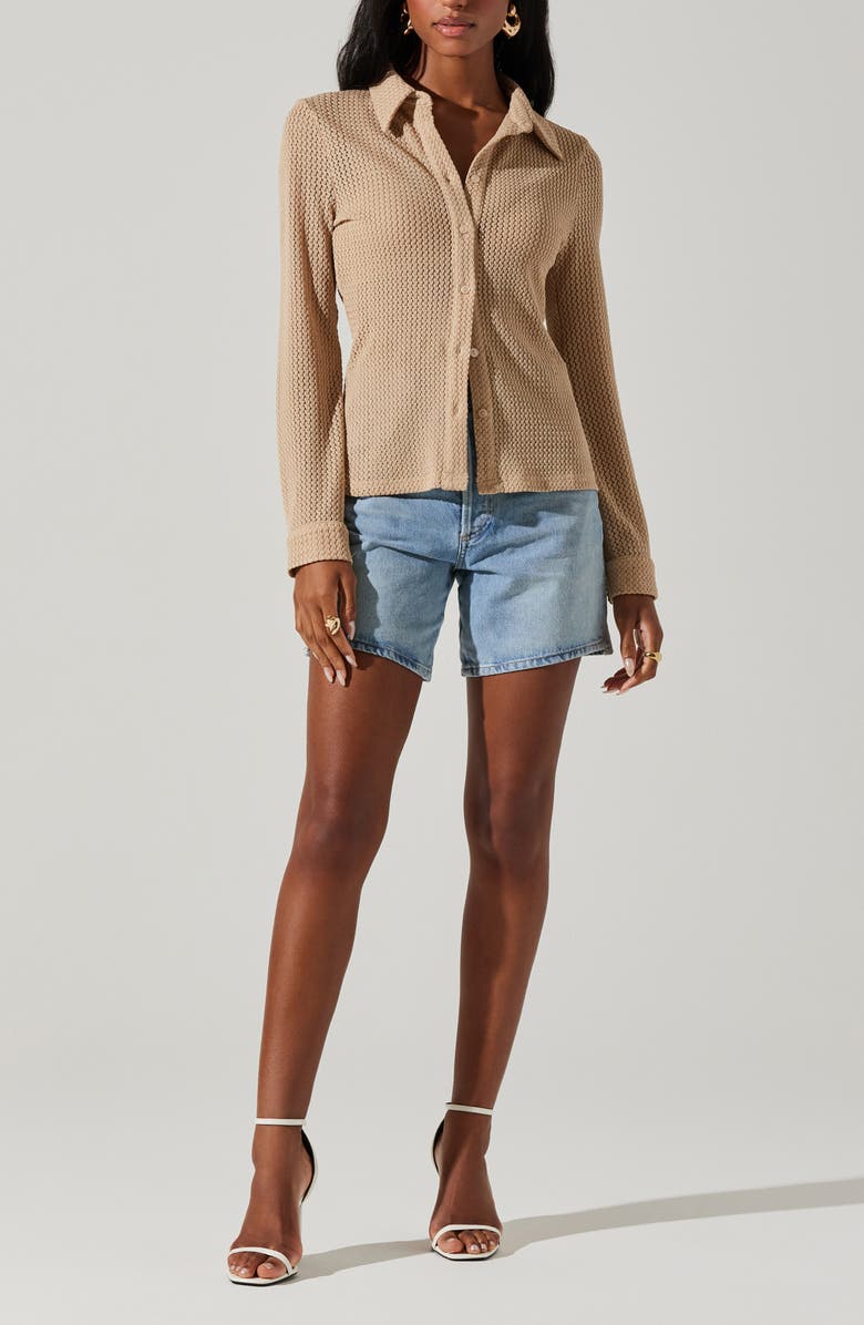 ASTR the Label Celestia Button-Up Top, Alternate, color, 