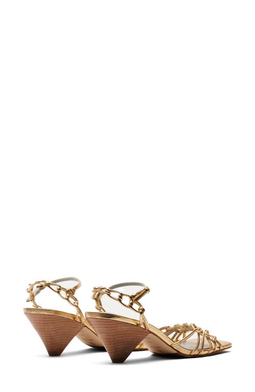 Frances Valentine Alexandra Chain Link Sandal In Platino