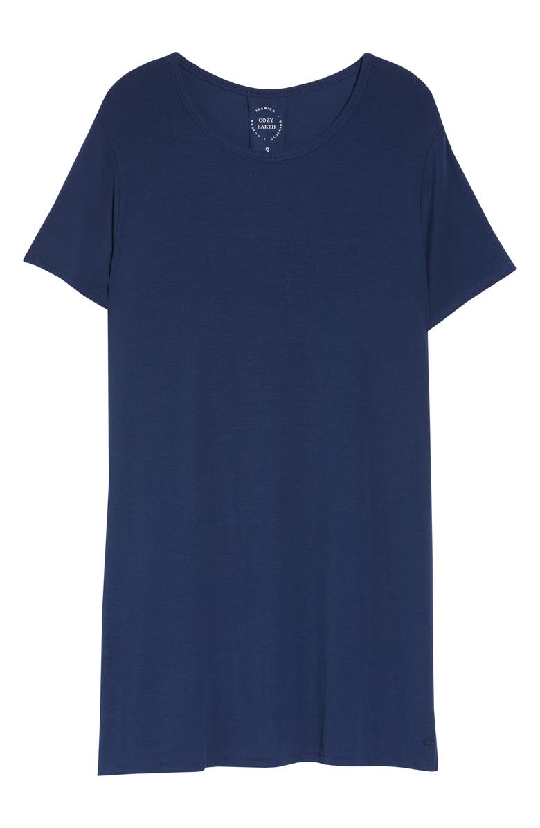 Cozy Earth Rib Knit Nightshirt, Alternate, color, Navy