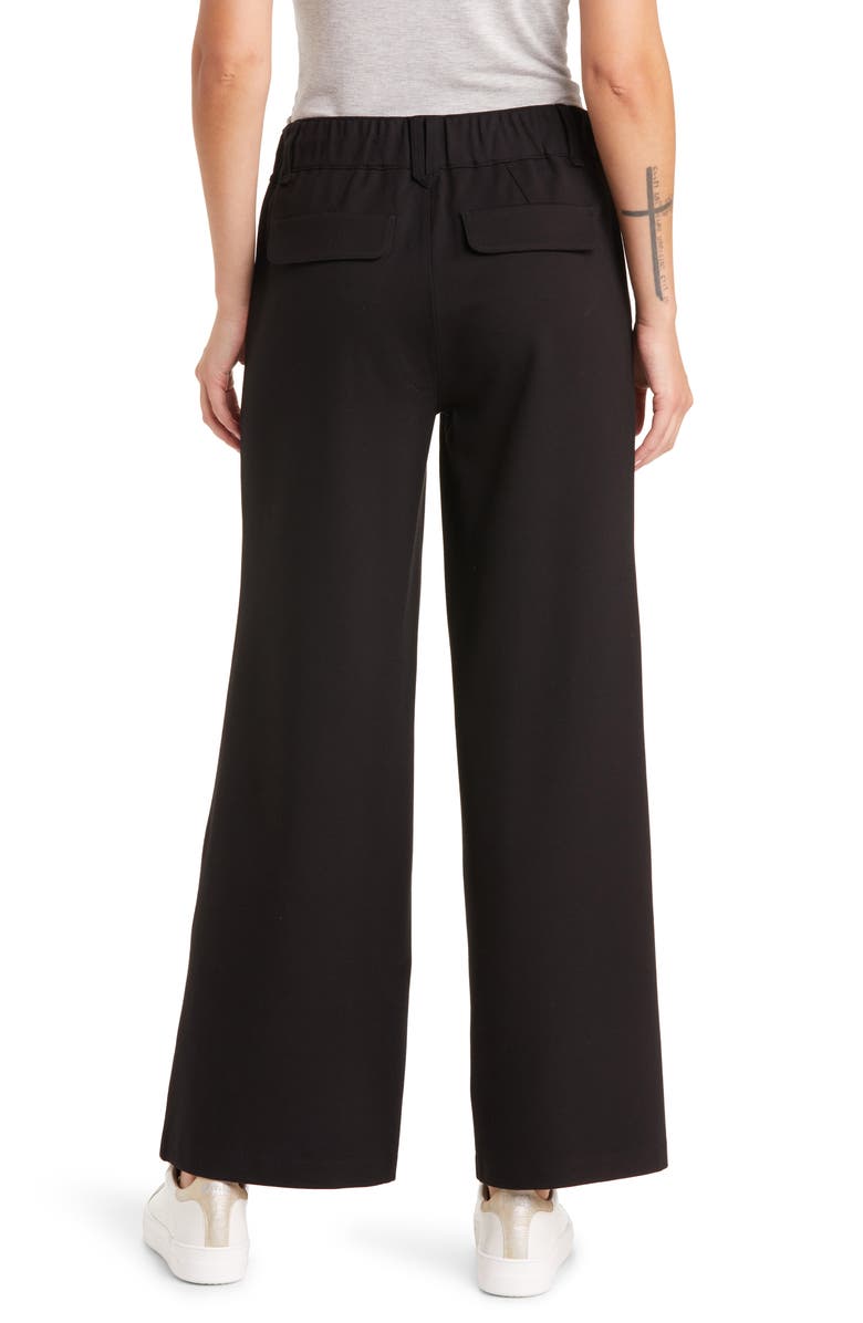Wit & Wisdom 'Ab'Leisure Drawstring High Waist Wide Leg Ponte Pants, Alternate, color, 