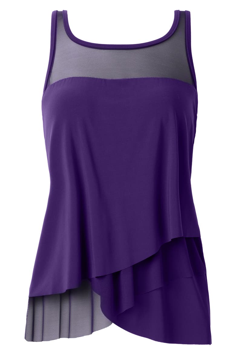 Illusionist Tankini Top, Alternate, color, MULBERRY