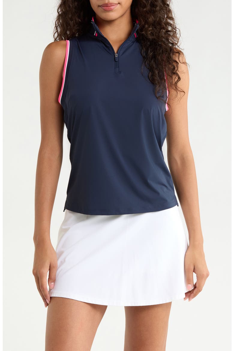 Tech Mock Neck UPF 50+ Vest, Main, color, TWILIGHT