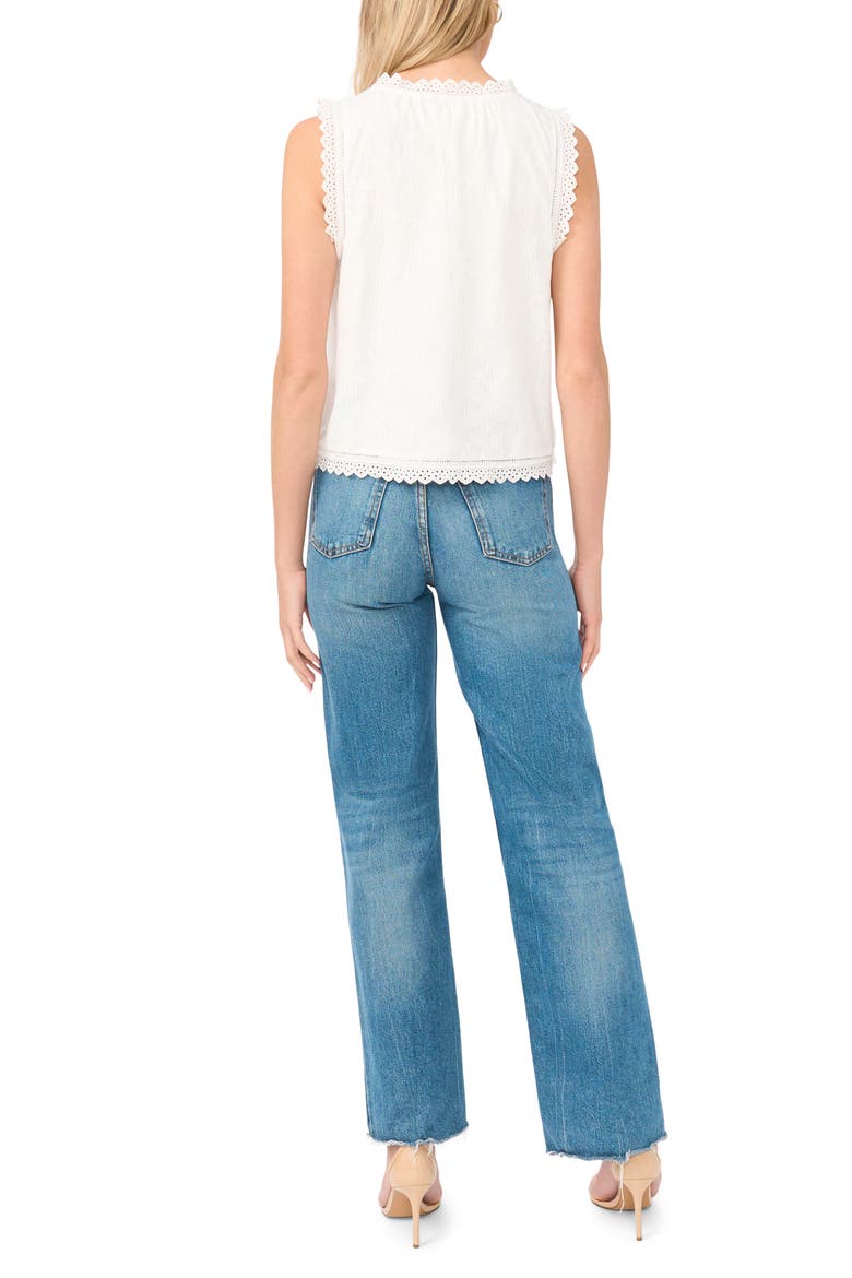 Eyelet Lace Crop Tank, Alternate, color, ULTRA WHITE