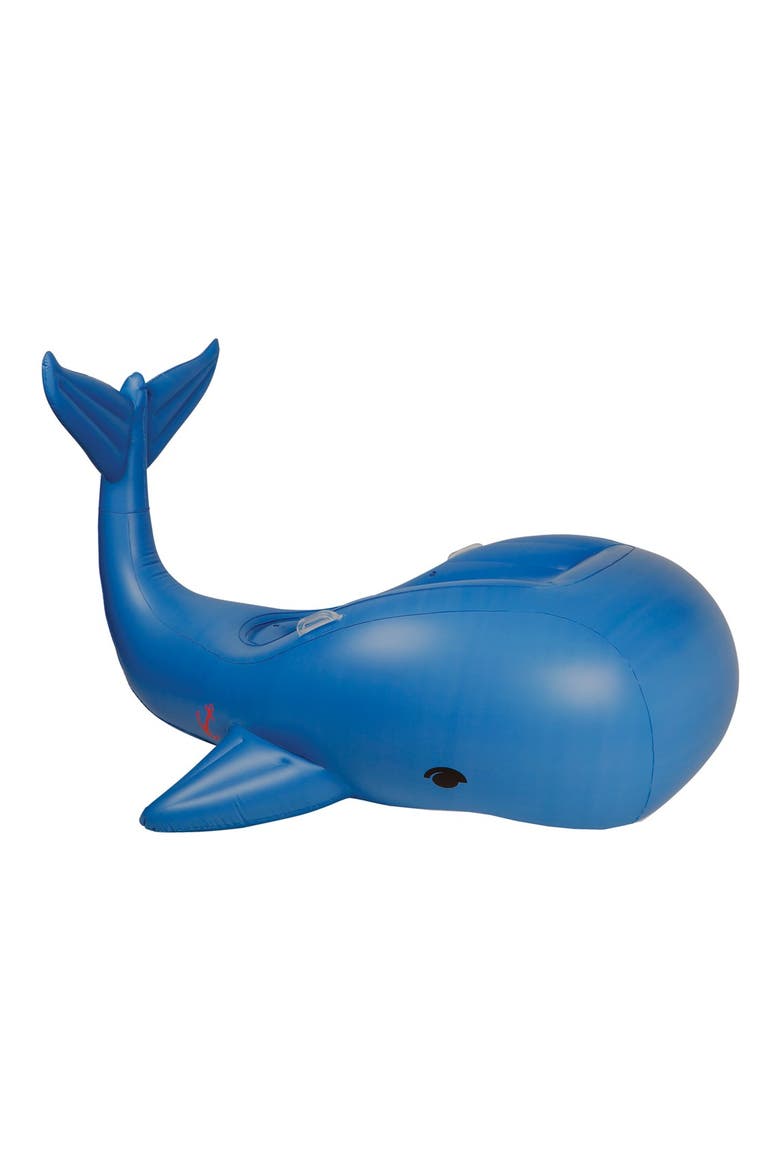 'Really Big Moby Dick' Inflatable Whale Pool Floatie, Main, color, BLUE