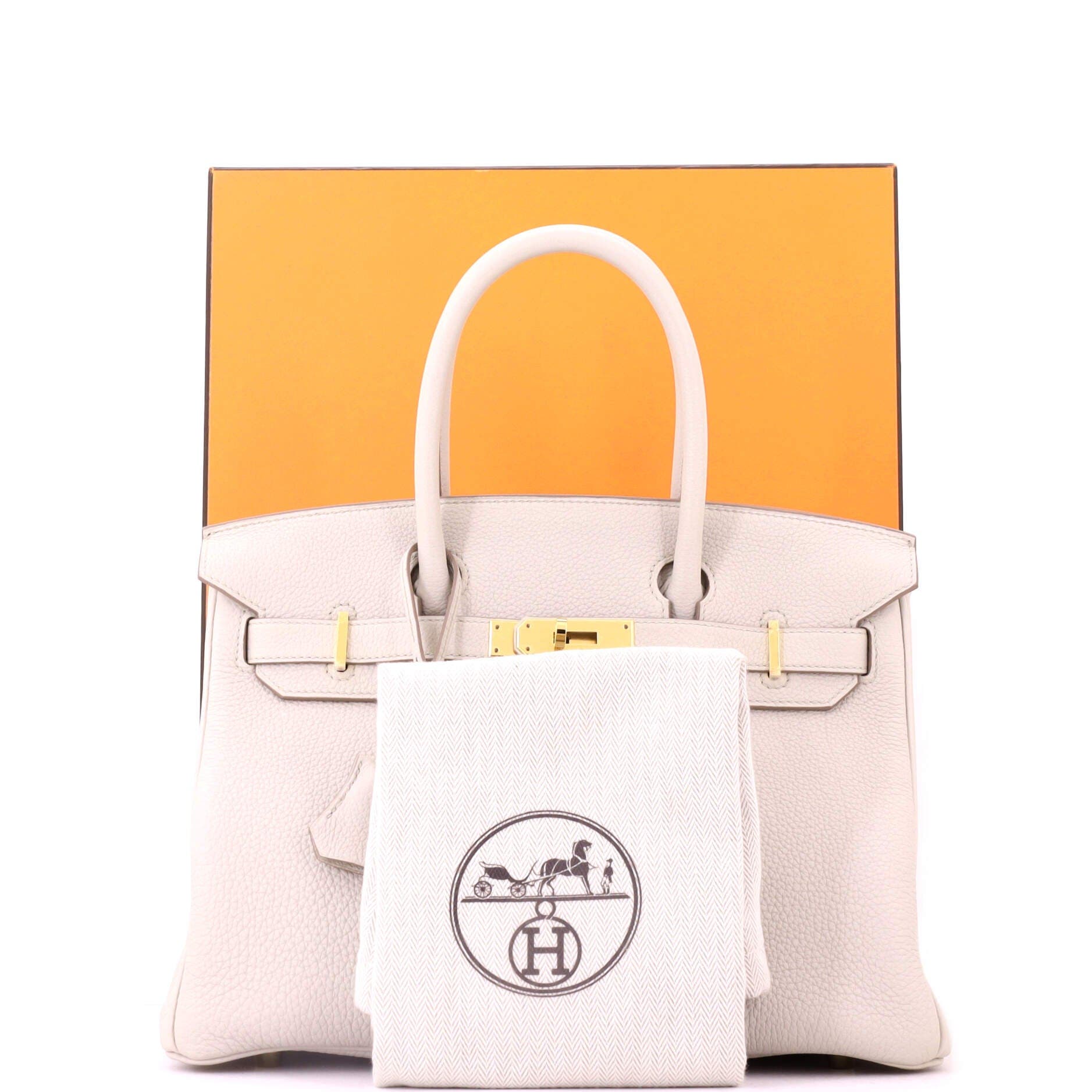 Pre-Owned Hermes Birkin Handbag Light Togo with Gold Hardware 30, Alternate, color, Beton